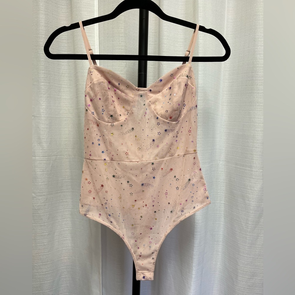 Lelis Collection Star Spaghetti Strap Bodysuit NWT | size Small